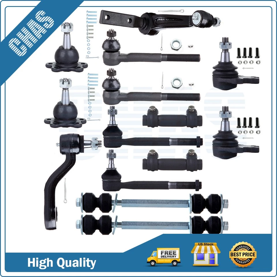 14x Front Tie Rod End Ball Joint For 1988-1992 Chevrolet K1500 1988-93 GMC K2500 - Изображение 1 из 1