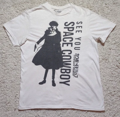 Camiseta Oficial Vaquero Bebop Anime Bandai/Namco Vaquero Espacial Blanca Adulto Mediana Foto 1 de 4