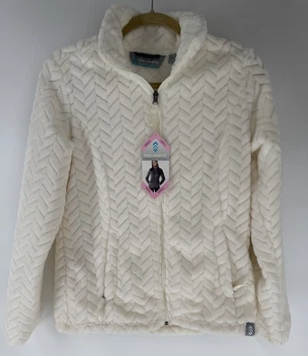 Chaqueta suave y acogedora Free Country para mujer de felpa Butter Pile S blanca nueva con etiquetas Foto 1 de 4