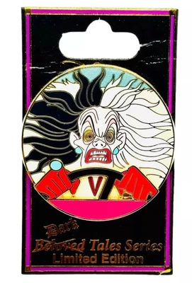 Disney Authentic DSSH Cruella De Vil Pin 2017 “Dark Tales” 101 Dalmatians LE 300 - Image 1 of 3