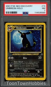 PSA 7 Pokemon - Umbreon 13/75 Holo - Neo Discovery Original Moonbreon - Picture 1 of 2