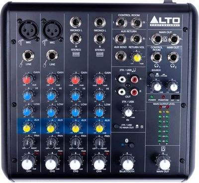 Alto Professional TrueMix600 Analog Mischpult Mixer USB XLR Klinke RCA BLuetooth - Bild 1 von 4
