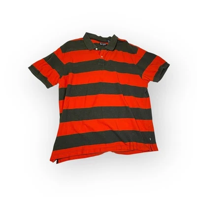 Camisa Polo Chaps Naranja Verde Rayas XXL Algodón Informal Para Hombre Clásica Foto 1 de 4