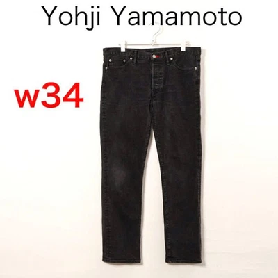 JEANS NEGROS AJUSTADOS ELÁSTICOS YOHJI YAMAMOTO USADOS H3642-78 Y2K BUENOS Foto 1 de 4