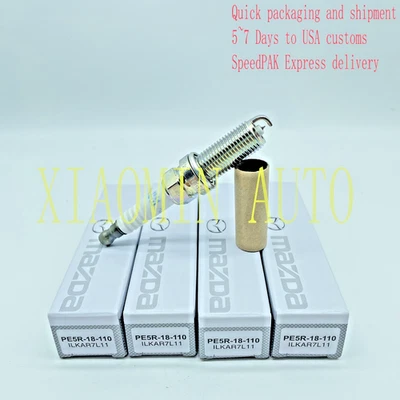 4 PIEZAS Bujías Mazda 3-6 OEM PE5R-18-110 ILKAR7L11 CX-3 CX-30 CX-5 MX-5 Miata Foto 1 de 4