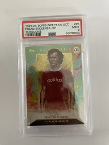 Franz Beckenbauer 2024 Inception Turquesa /125 PSA 9 Bayern Munich - Imagen 1 de 2