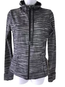 Lululemon Hooded Define Jacket Nulu Size 8 Heathered Black/White NWT Authentic - Picture 1 of 10