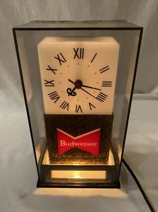 Budweiser King Of Beers Register Clock Light Roman Numerals - Bar/Man Cave Works - Picture 1 of 6