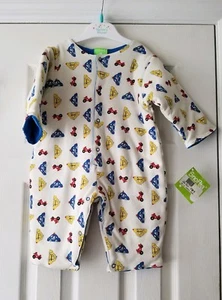 infant boys coverall sz 9 months car print snap legs snap front by Snopea NWT - Bild 1 von 9