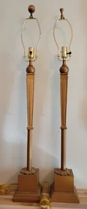 Retro 39" TALL ART NOUVEAU STYLE Study Table Lamps - Picture 1 of 6