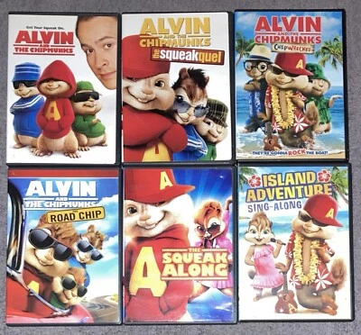 Alvin and The Chipmunks DVD squeakquel/Chip Wrecked/Squeak/Sing-Along/Road Chip - Image 1 of 3
