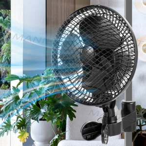 22cm 8” Clip Fan Auto-Oszillierender Lüfter Einstellbar Für Growzelt Grow Grower - Bild 1 von 12