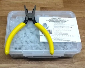 500 Genuine Dexgreen 8A 2 wire jelly crimps connectors and Jelly Crimp Tool Kit - Picture 1 of 5