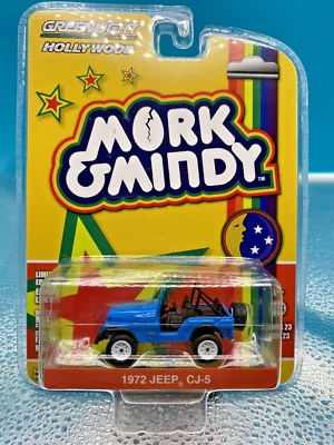  GREENLIGHT HOLLYWOOD 1/64 DIE-CAST  MORK & MINDY 1972 JEEP CJ-5 (SERIES 23) - Image 1 of 2