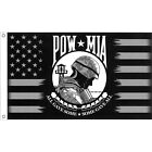 Pow Mia Flag With Grommets 3ft X 5ft Black & White