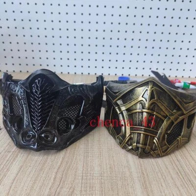 Mortal Kombat Sub-Zero Scorpion Adult Mask Ninja Cosplay Prop FRP Half Face Mask - Image 1 of 4