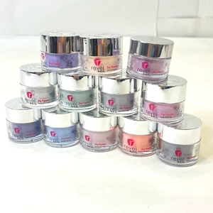 Lof of 12 Revel Nail Dip Powder 1-Ounce Assorted Colors, Open but Appear Full - Picture 1 of 4