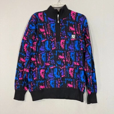 Vintage 80s 90s Pearl Izumi Biking Sweater 1/4 Zip Wool Blend Lined Size M - Image 1 of 4