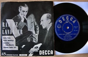 RAWICZ AND LANDAUER PLAY LUMBYE 7" EP DECCA (1956) EX- PIANO CLASSICAL DENMARK - Picture 1 of 2