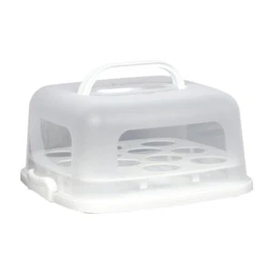 Cake Carrier with Lid and Handle Square Cake Holder for Pies Cakes Birthday - Picture 1 of 3