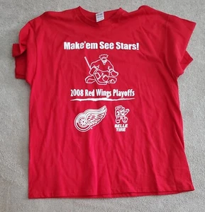Detroit Red Wings T Shirt - XXL 2XL 2008 playoffs Make em see stars - Picture 1 of 1