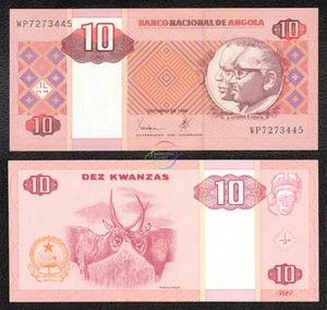 Angola 10 Kwanzas 1999 P-145 antílope unc sin circular - Imagen 1 de 1
