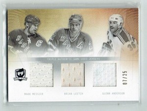 09 10 UD The Cup Trios  Mark Messier--Brian Leetch--Glenn Anderson  /25 Jerseys