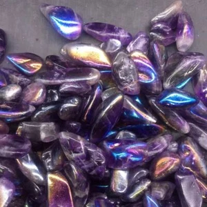 Titanium Rainbow Aura Angel Natural Amethyst Crystal Chips Healing Decorat 100g - Picture 1 of 18
