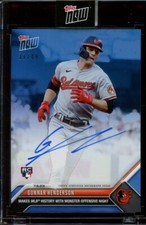 2023 Topps Now #532A Gunnar Henderson Blue Auto RC Rookie Autograph #d 31/49