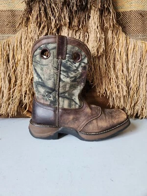 Botas de caubói Durango Lil' Saddle camufladas biqueira quadrada infantil tamanho 5,5M - Imagem 1 de 4
