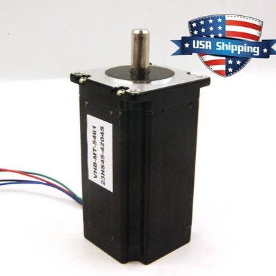 High Torque 3Nm (425oz.in) Nema 23 57mm Stepper Motor 10mm Shaft CNC Mill Router - Image 1 of 4