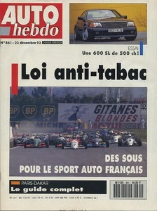 AUTO HEBDO n°861 23/12/1992 BRABUS 600SL PARIS-DAKAR - Imagen 1 de 1
