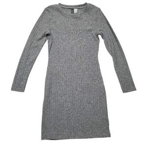 H&M Divided Womens Long Sleeve Gray Knit Dress Size 12 - Picture 1 of 10