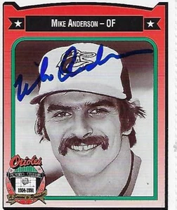 MIKE ANDERSON SIGNED 1991 CROWN #11 - BALTIMORE ORIOLES - Picture 1 of 1
