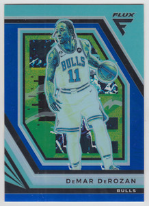 2022/23 PANINI FLUX DEMAR DEROZAN /99 BLUE PARALLEL #68 BULLS