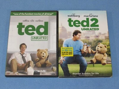2 DVD Lot: TED (Unrated) & TED 2 (Unrated) ~Mark Wahlberg~ - Image 1 of 4