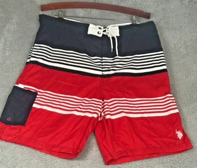 U.S. Polo Assn. Bañador Board Shorts Para Hombre Talla XXL 2XL EE. UU. Rojo Blanco Azul Foto 1 de 4