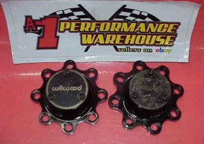 2 Wilwood Billet Aluminum Black Wide 5 Drive Plates Flanges Late Model - Image 1 of 2