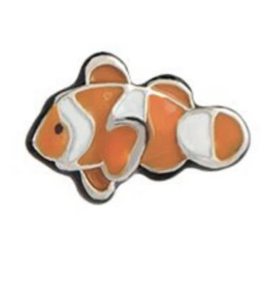 Origami Owl FINDING NEMO ORANGE CLOWN FISH Floating BEACH & OCEAN Enamel Charm - Image 1 of 3