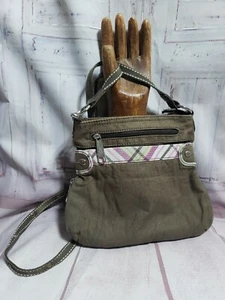 Thirty One Brown Expandable Crossbody/Shoulder Bag Purse Brown Plaid 4753 - Picture 1 of 8