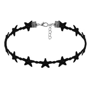 Choker Sterne Damen Halsband Halskette Kette Gothic Tattoo Kropfband Mädchen - Picture 1 of 1