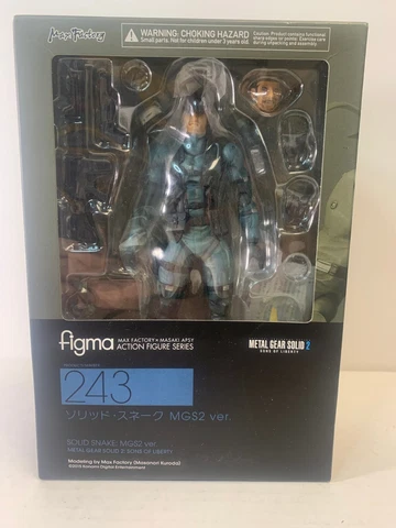 Authentic Figma 243 Metal Gear Solid 2 Sons of Liberty Solid Snake NIB Cover