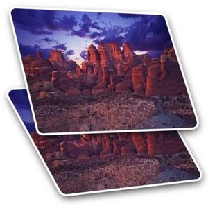 2 x Rectangle Stickers 7.5 cm - Utah America USA Night Sky Landscape Cool Gift # - Photo 1/9