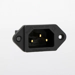 Vergoldete Reine Kupfer AC 250V 15A Schraube Lock IEC C14 Power Einlass Socket - Bild 1 von 7