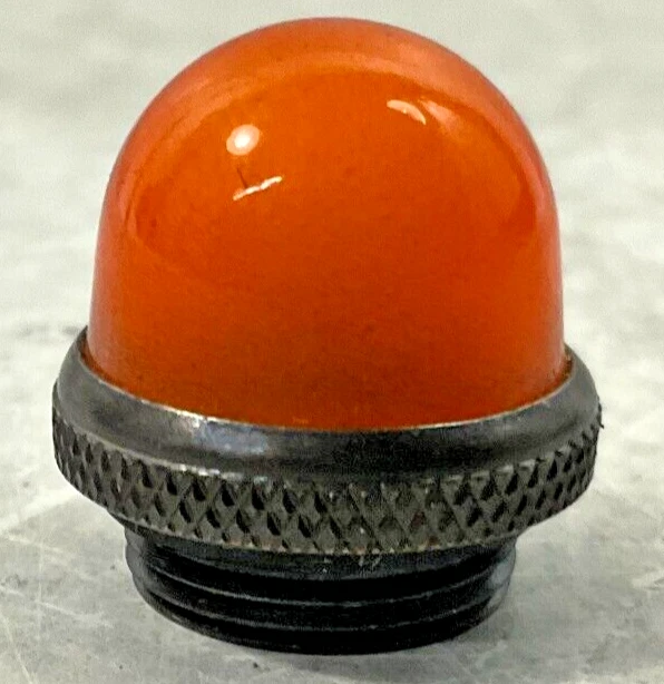 Amplificador AMPLIFICADOR GUARDABARROS DE COLECCIÓN Lámpara Naranja Joya de Vidrio 14mm Rosca Diámetro Exterior Foto 1 de 4