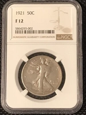 1921 Liberty Walking Half Dollar   NGC F12 - Image 1 of 4