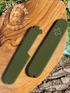 Victorinox 91 mm Plus Canvas Micarta Army Grün Set Scales, Handles, Griffschalen - Bild 1 von 4