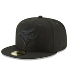 MLB Toronto Blue Jays 59FIFTY 5950 Men's Fitted New Era Hat Cap 5950 All Black