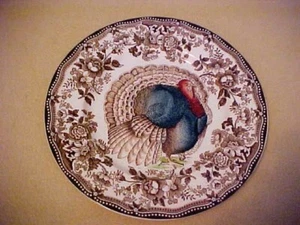 Plato de cena de pavo Royal Staffordshire Clarice Cliff de colección - Imagen 1 de 5