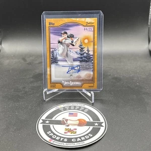 2025 Topps X Bob Ross The Joy of Baseball Tarik Skubal Auto Orange /25 - Bild 1 von 4
